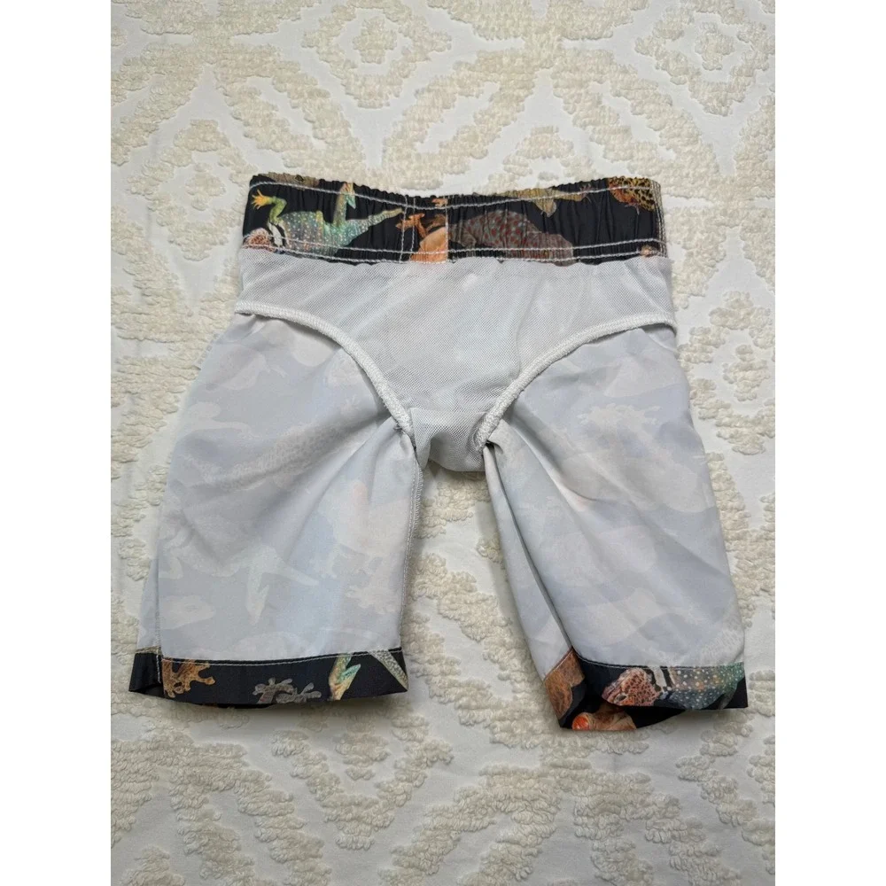 Crazy 8 Lizard Gecko Print Swim Trunks‎ 3T Toddler Boys Board Shorts Summer